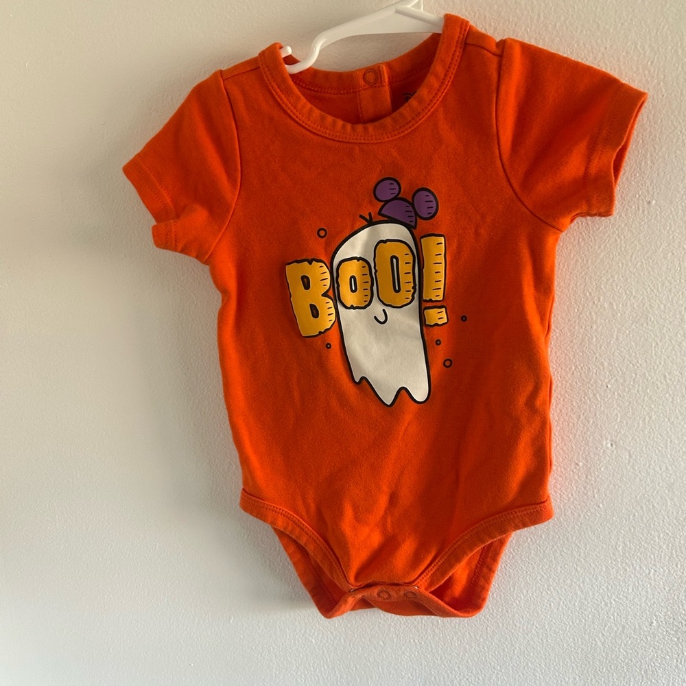 Disney Baby Orange Onesie with ghost